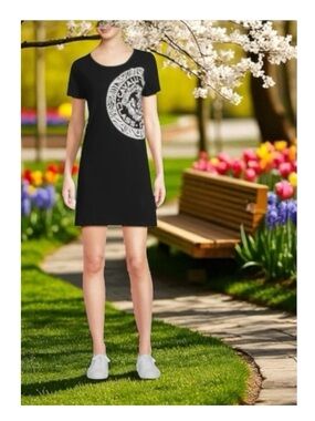 new Roberto Cavalli ♔ Logo Stretch Cotton T Shirt Mini Dress ♔ Black ♔ Small ♔